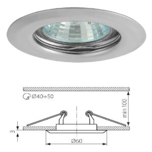 Faretto Incasso Cromo Diam 40-50 ULKE CT-2113-C